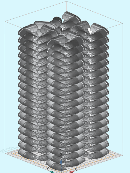 SLS 3D打印排包可實現多個零件同時打印